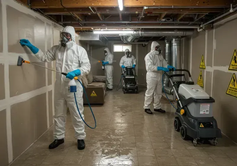 Basement Moisture Removal and Structural Drying process in Putnam County, TN